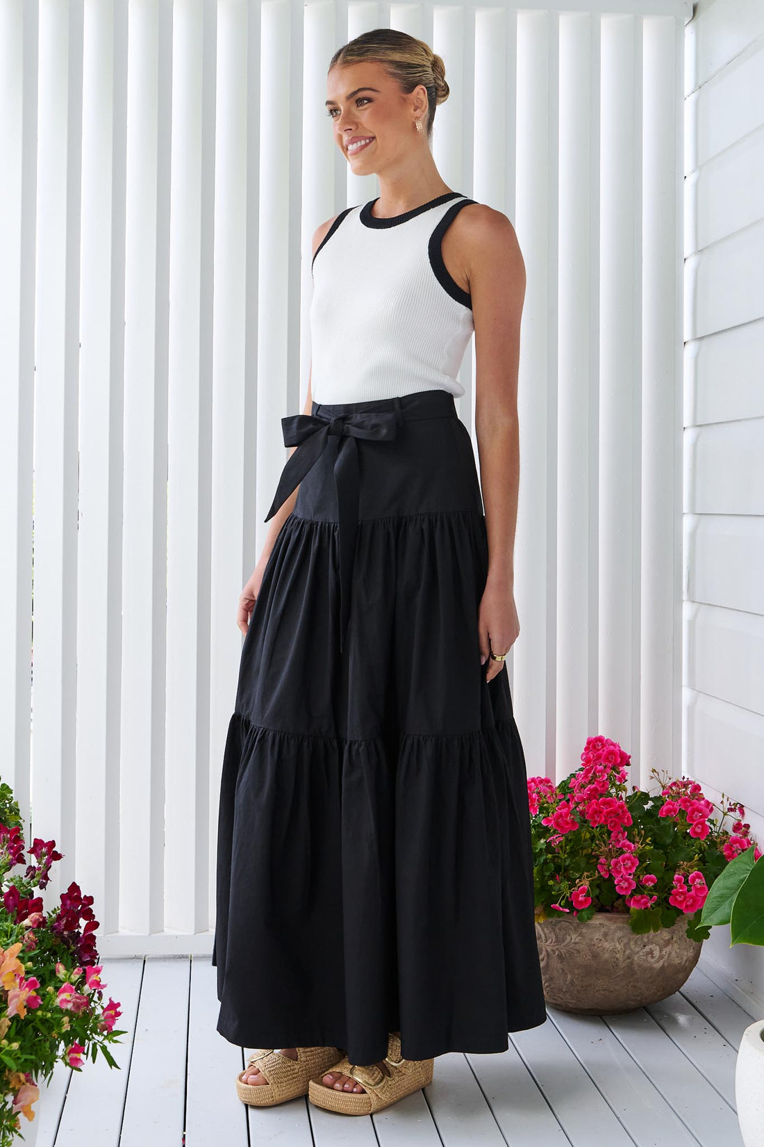 Tia Maxi Skirt - Ink - Heaven Australia