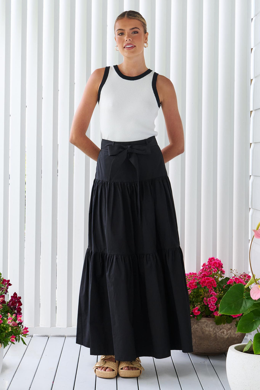 Tia Maxi Skirt - Ink - Heaven Australia