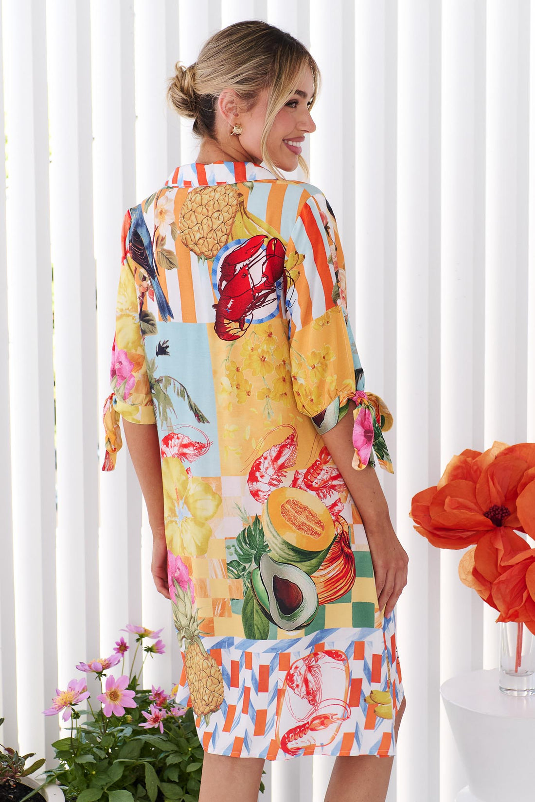 Tie Sleeve A-line Dress - Endless Summer