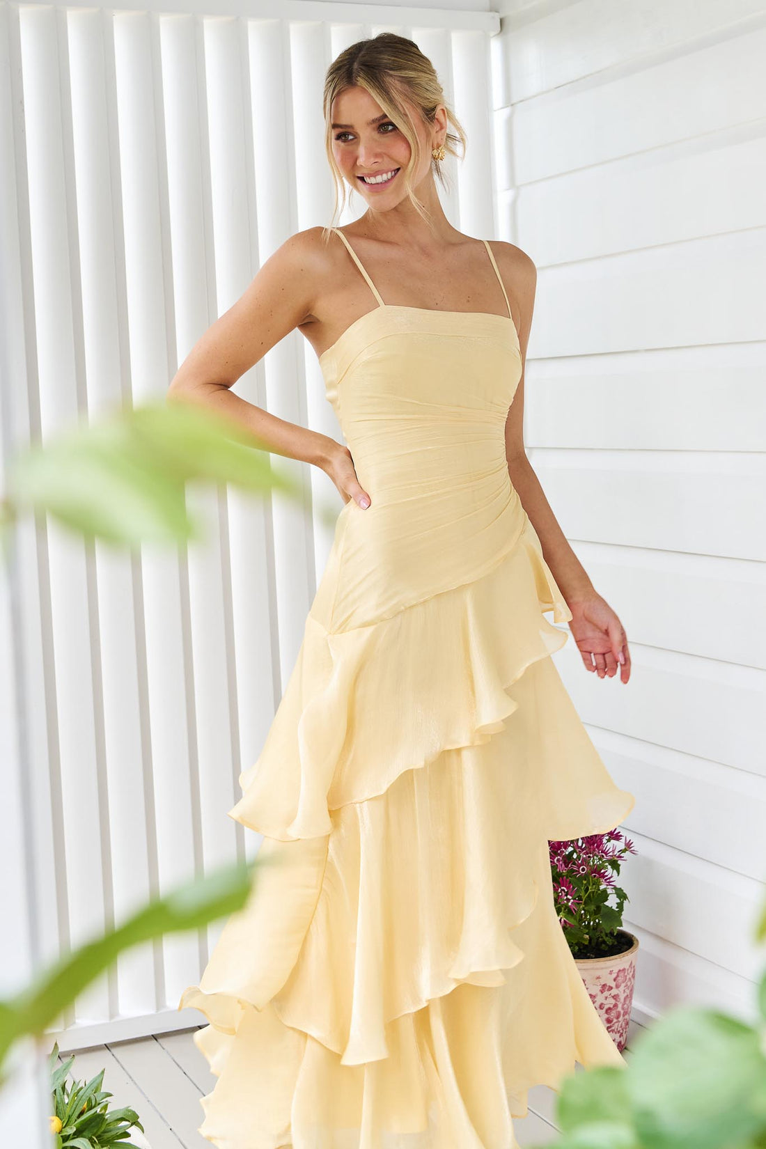 Monaco Maxi Dress - Lemon Sorbet