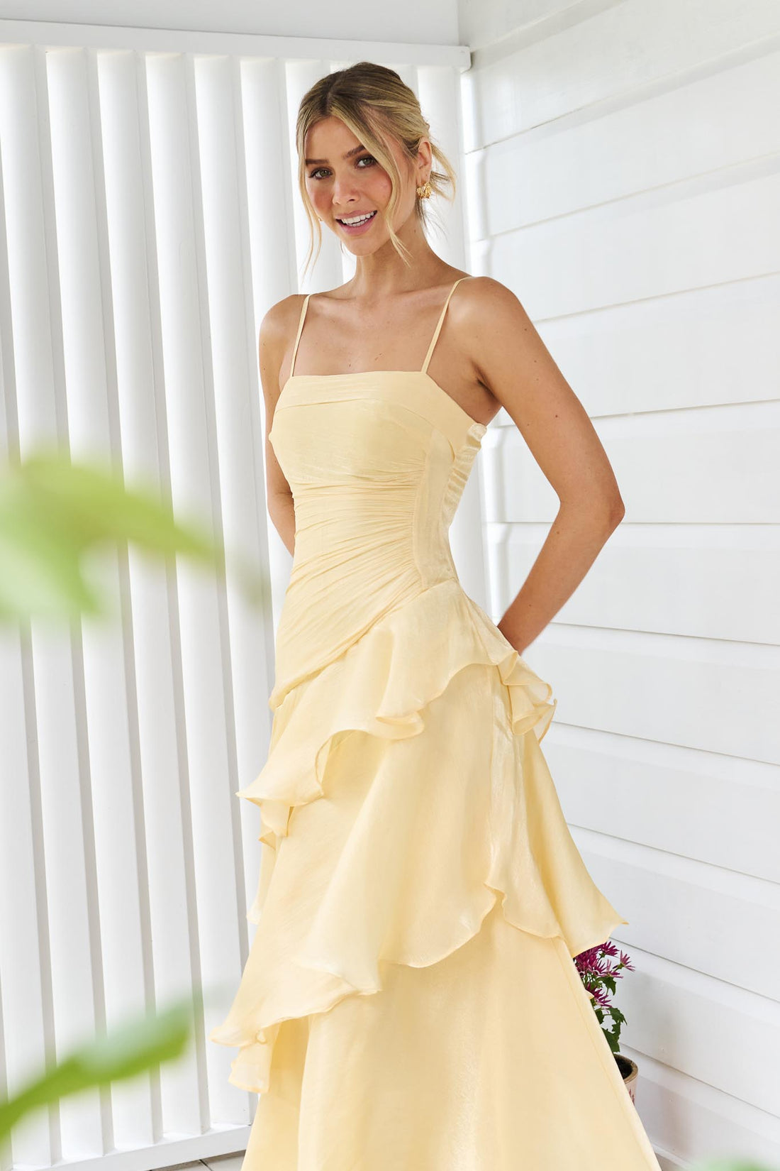 Monaco Maxi Dress - Lemon Sorbet