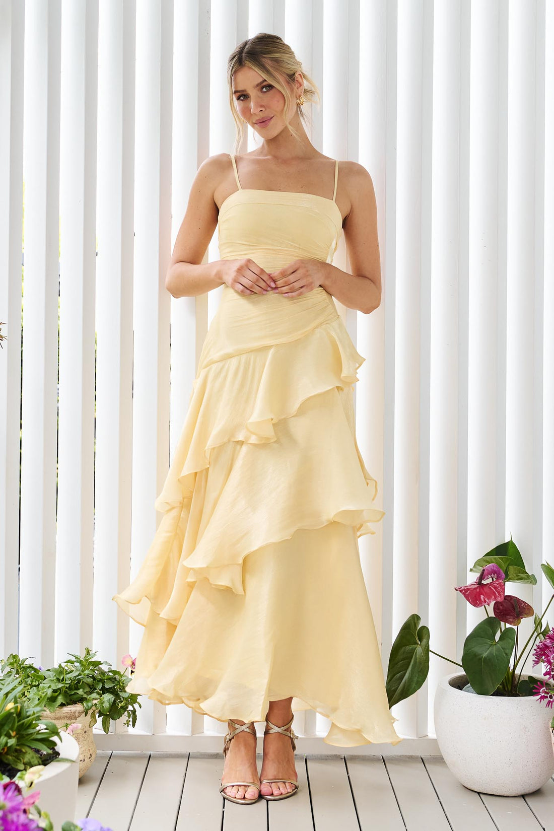Monaco Maxi Dress - Lemon Sorbet