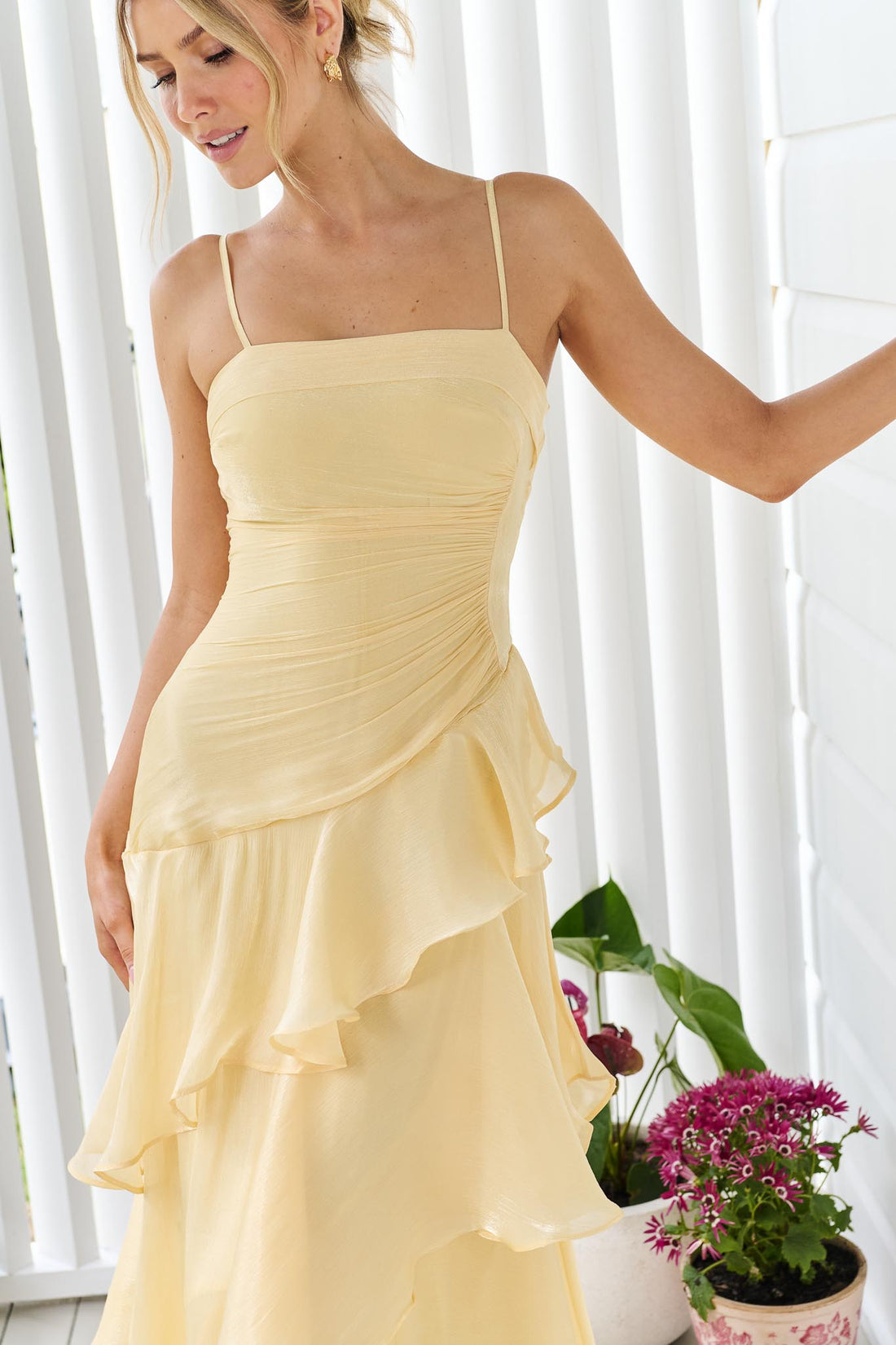 Monaco Maxi Dress - Lemon Sorbet