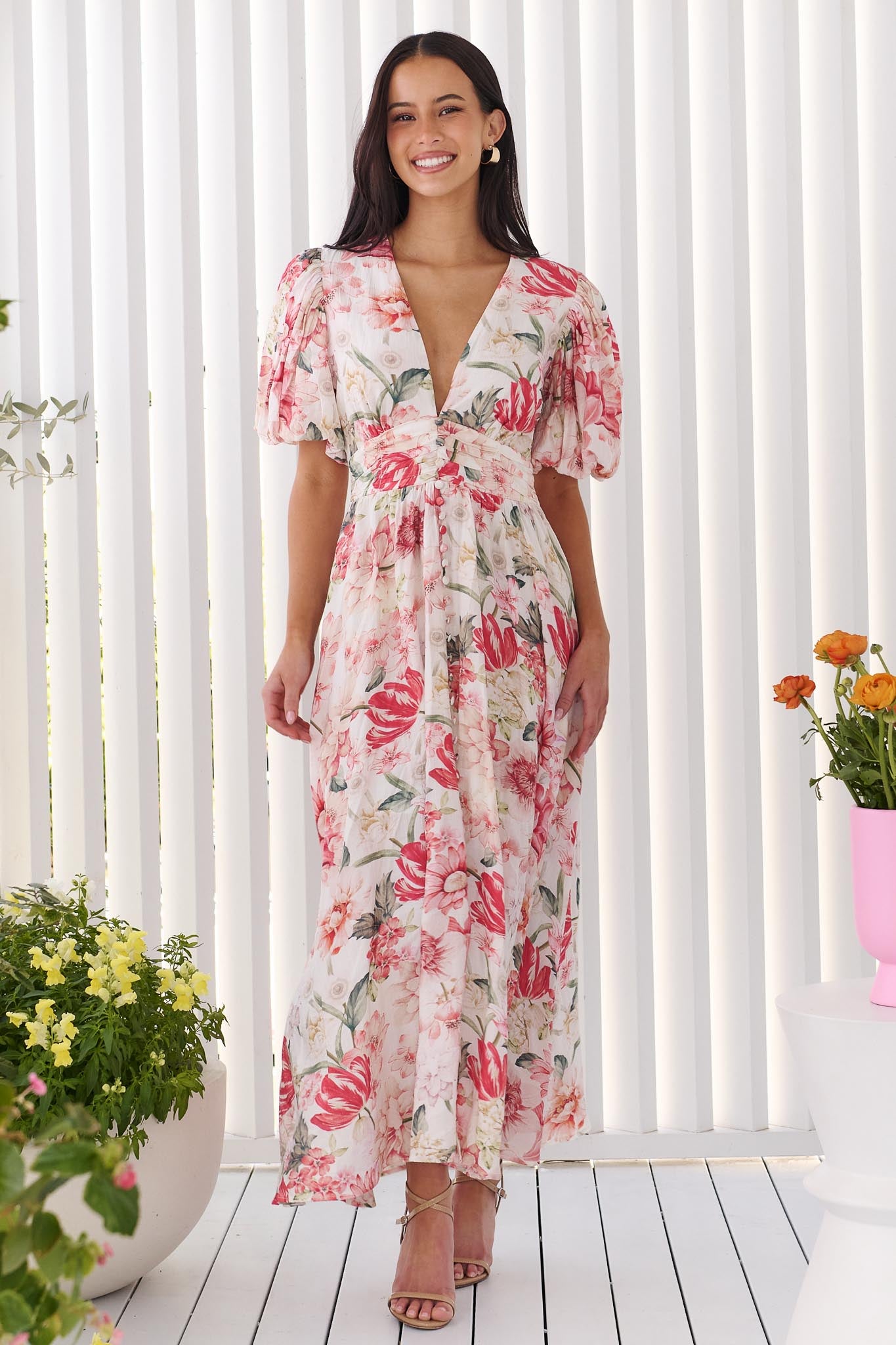 Valentina maxi dress-coral main image 0