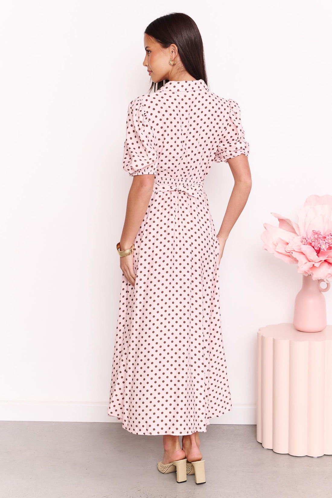 Viella Midi Dress - Blush