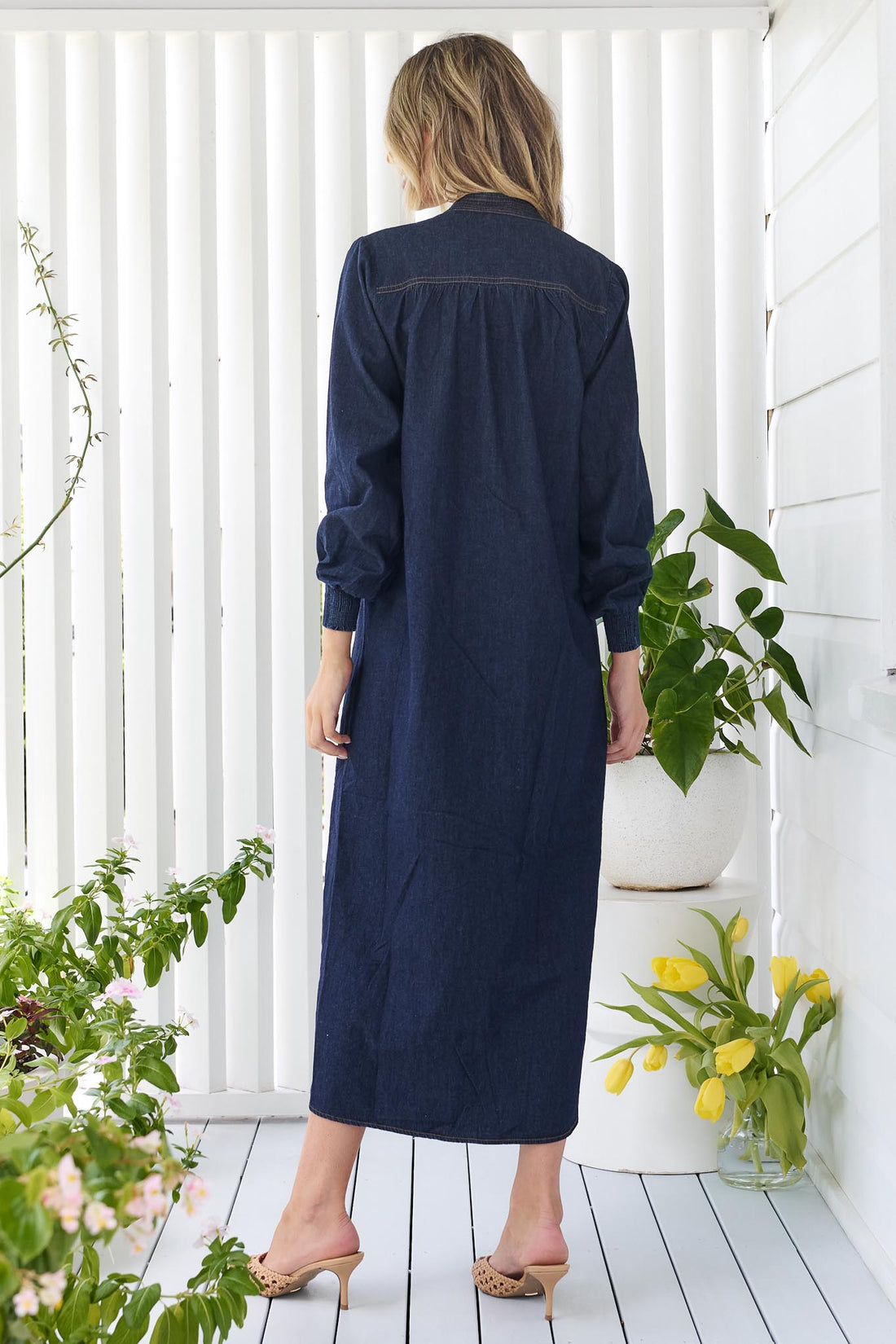 Vivi Lightweight Denim Midi Dress