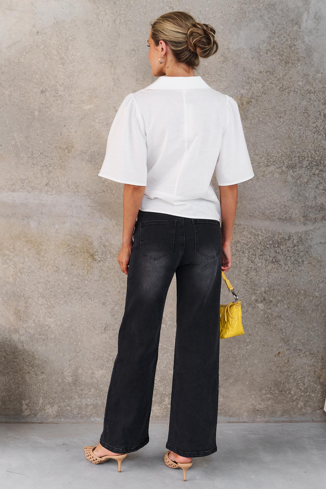 Washed Black Denim Jeans