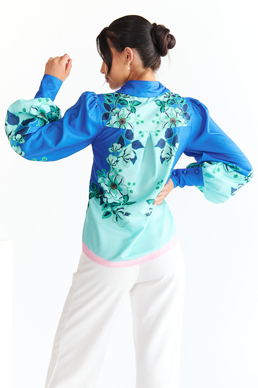 Wildflower Shirt - Blue/Aqua - SALE