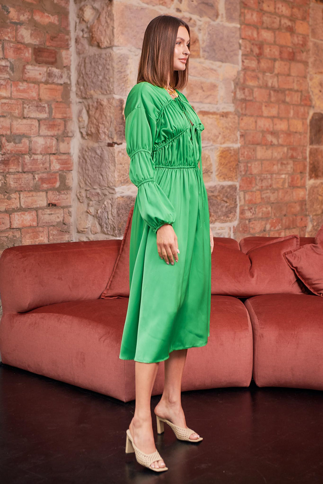 Aspen Dress - Green - FINAL SALE