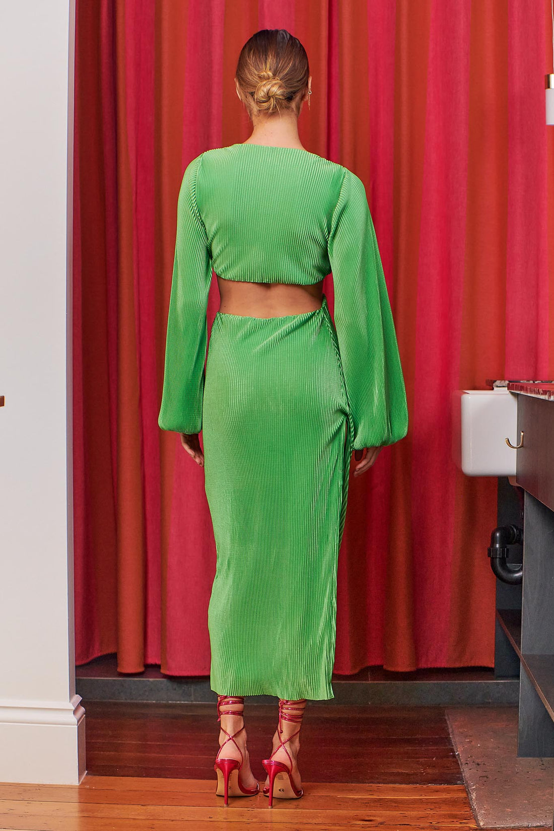 Freja Midi Dress - Green - SALE