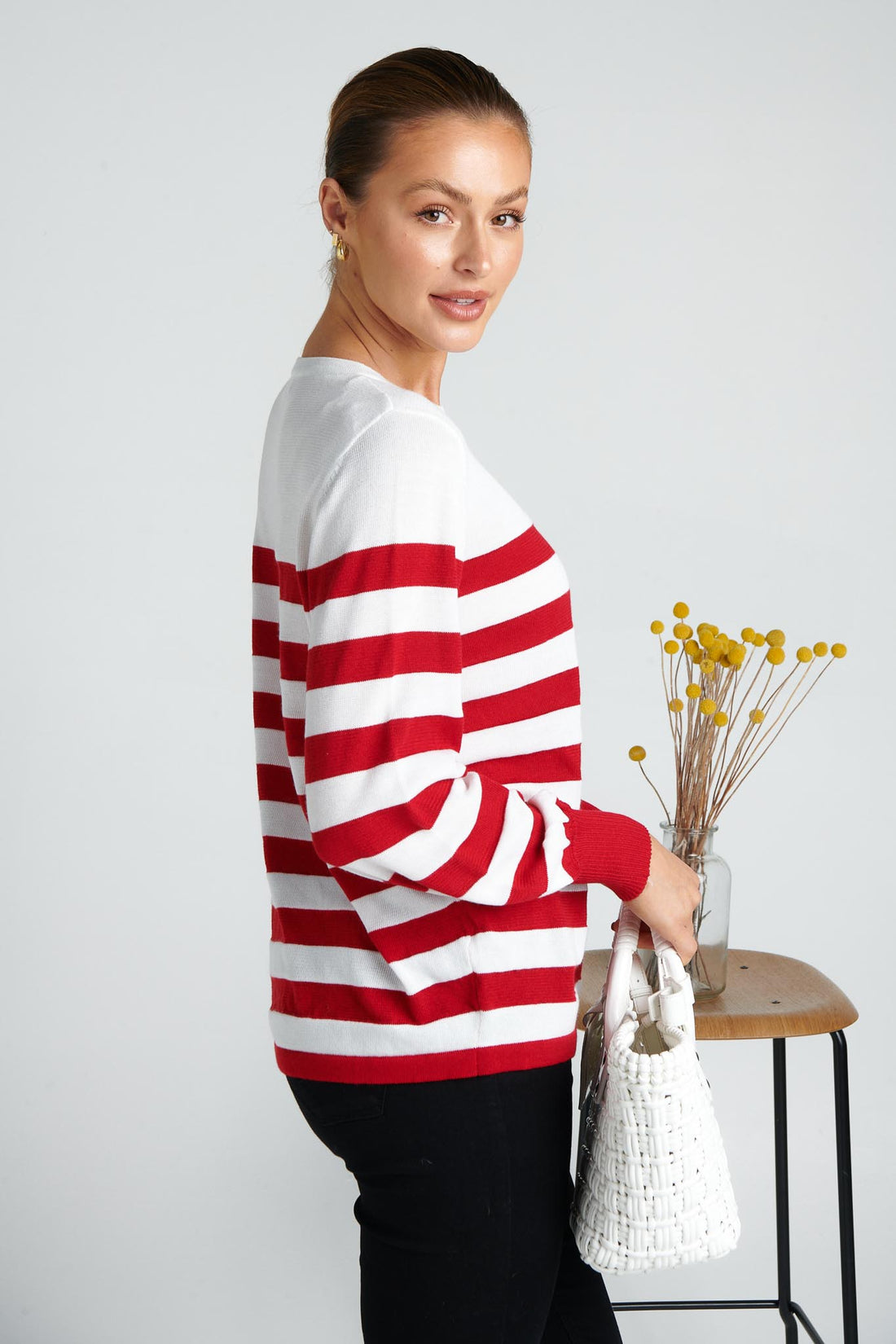 Liberty Stripe Knit - Red + White - FINAL SALE