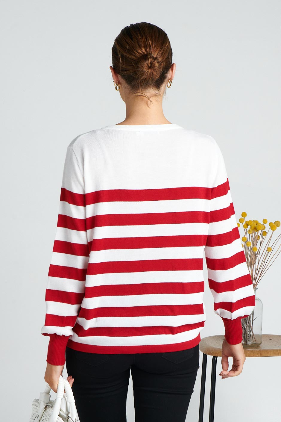 Liberty Stripe Knit - Red + White - FINAL SALE