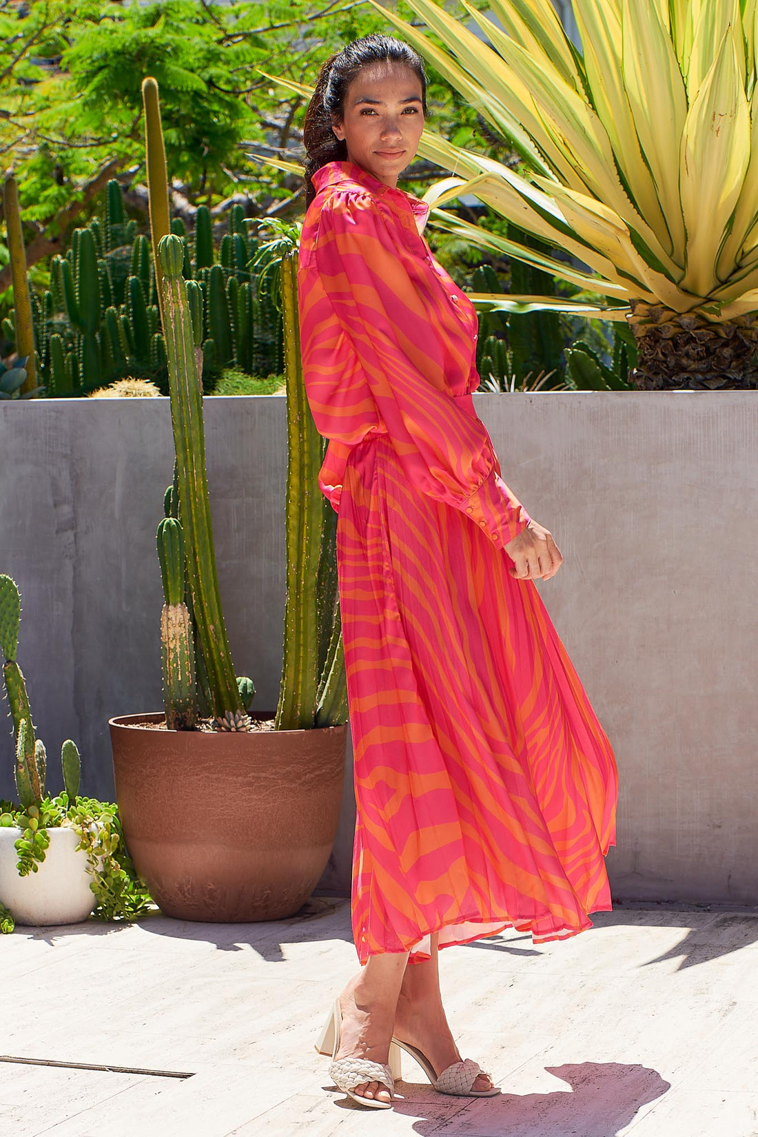 Mari Skirt - Pink/Orange - FINAL SALE