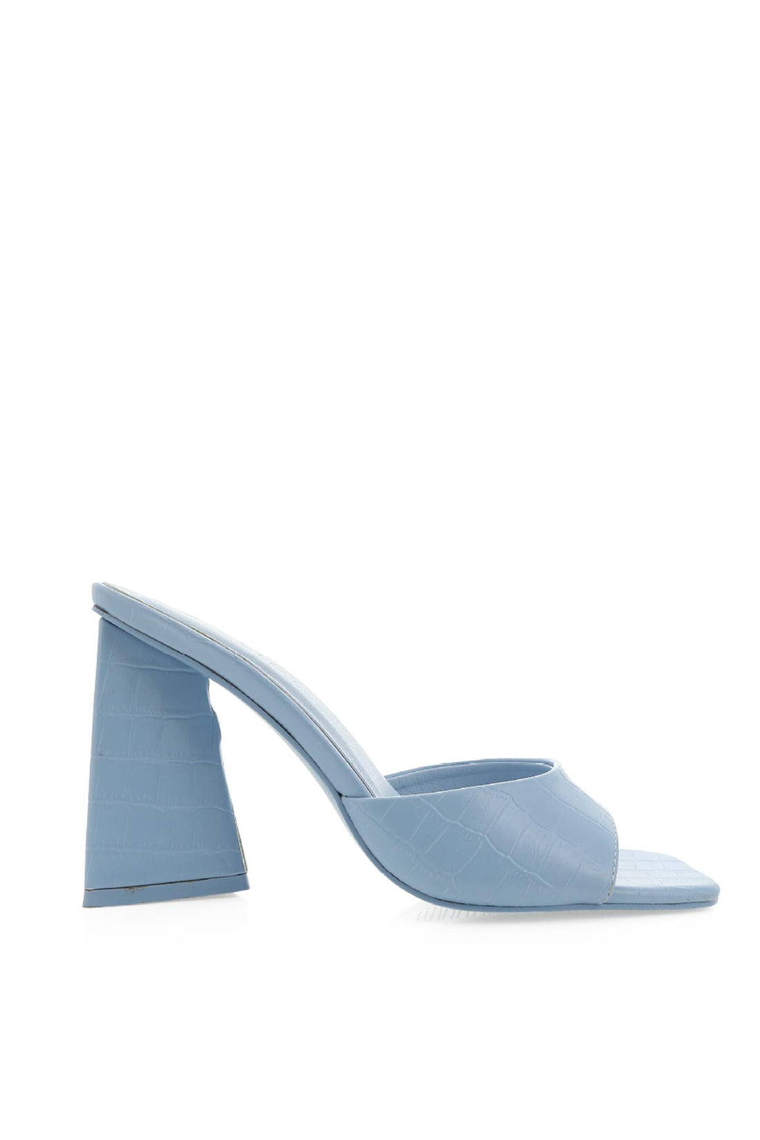 Quinn Mule - Powder Blue Croc - SALE