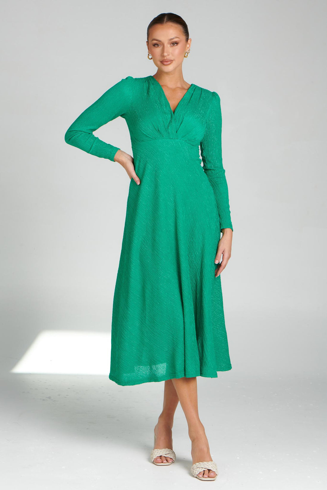 Sacha Midi Dress - Green - SALE