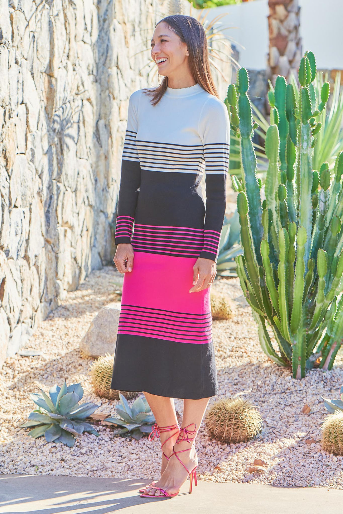 Shima Colourblock Stripe Knit Dress - SALE