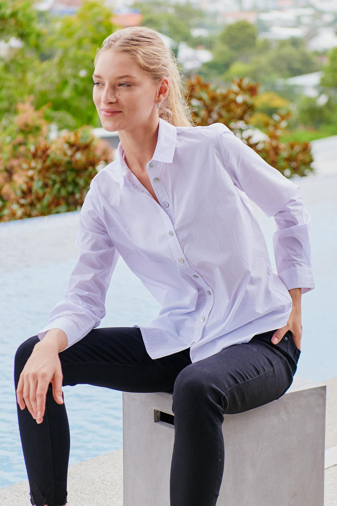 McKenna Tailored Shirt - White - SALE