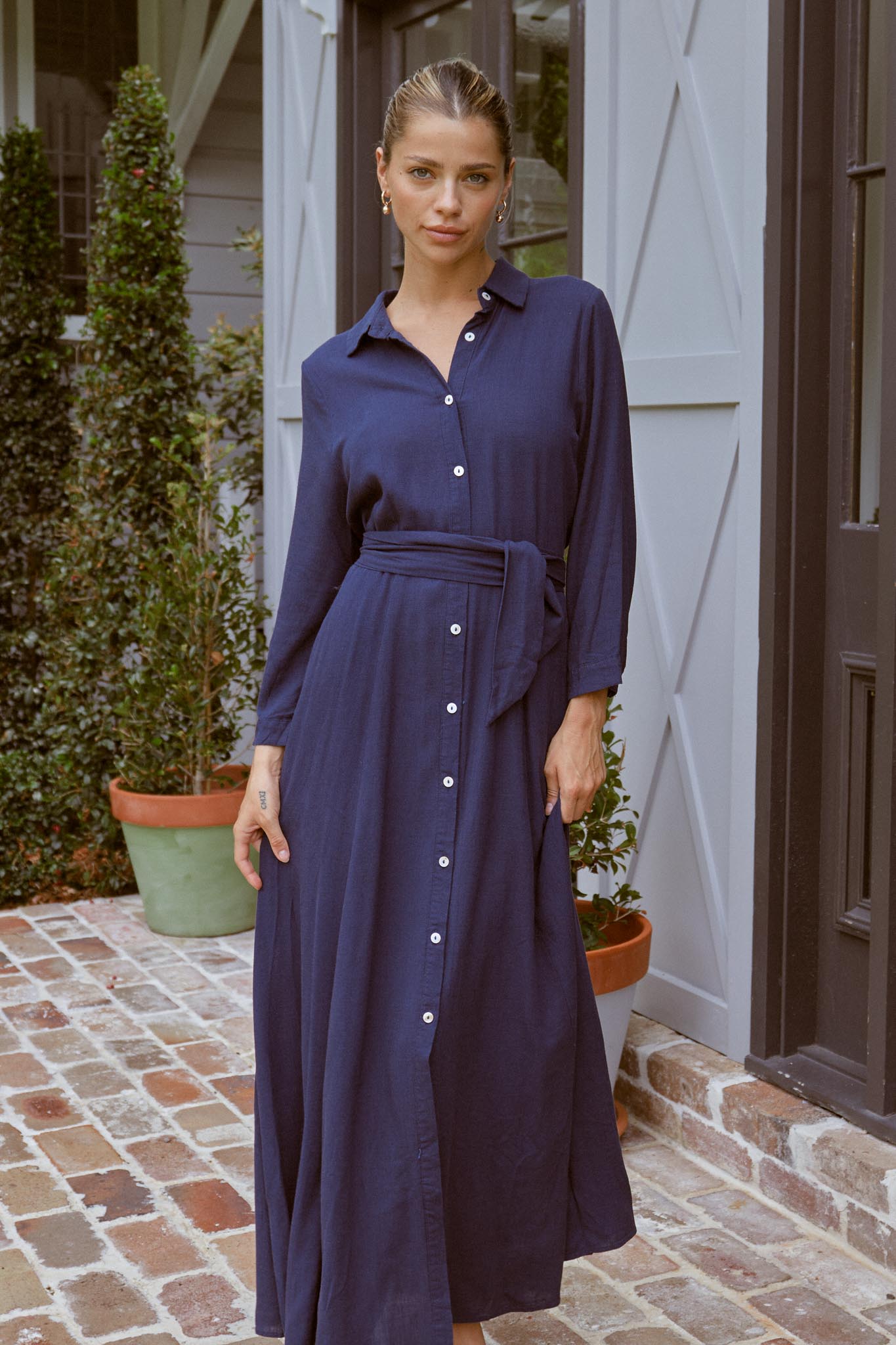 Shirt dress hot sale maxi length